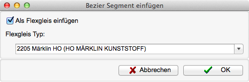 Dialog - Einfügen - Bezier