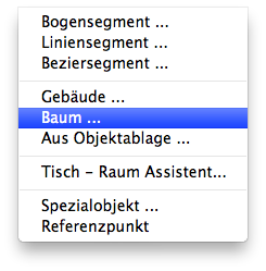 Menu - Einfügen - Baum