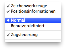 Menu - Ansicht - Normal
