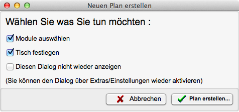 Dialog - Plan Assistent