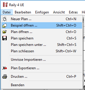 Menu - Datei - Beispiel öffnen