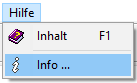 Menu - Hilfe - Info