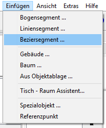 Menu - Einfügen - Bezier