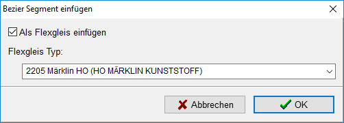 Dialog - Einfügen - Bezier