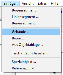Menu - Einfügen - Gebäude