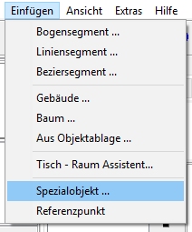 Menu - Einfügen - Spezialobjekt