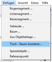 Menu - Einfügen - Tisch