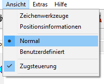 Menu - Ansicht - Normal