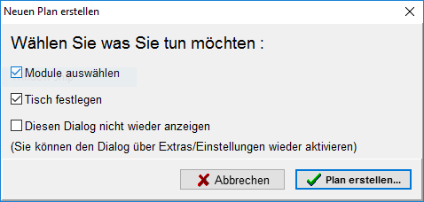 Dialog - Plan Assistent