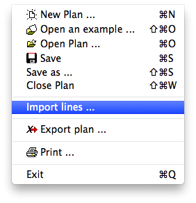 Menu - File - Import Contours