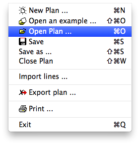 Menu - File - Open