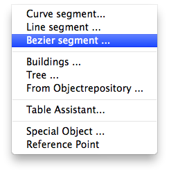 Menu - Insert - Bezier
