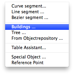 Menu - Insert - Building