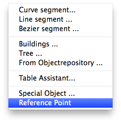 Menu - Insert - Reference Point