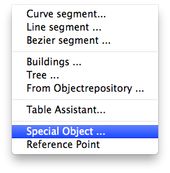 Menu - Insert - Special Object