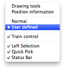 Menu - View - User defined