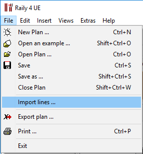 Menu - File - Import Contours