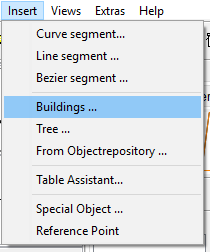 Menu - Insert - Building
