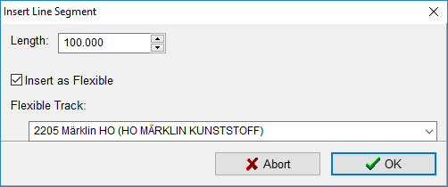 Dialog - Line Segment