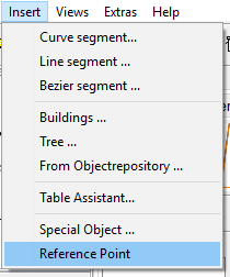 Menu - Insert - Reference Point