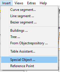 Menu - Insert - Special Object