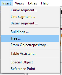 Menu - Insert - Tree