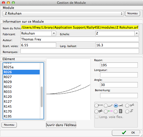 Menu - Extras - Module Verwalten