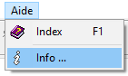 Menu - Hilfe - Indey