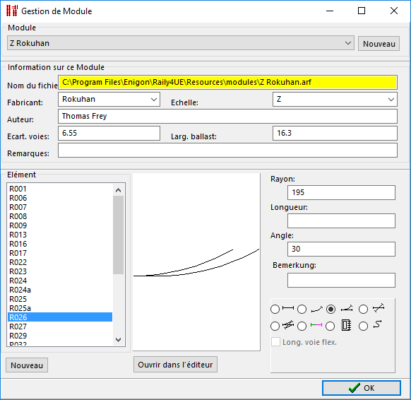 Menu - Extras - Module Verwalten