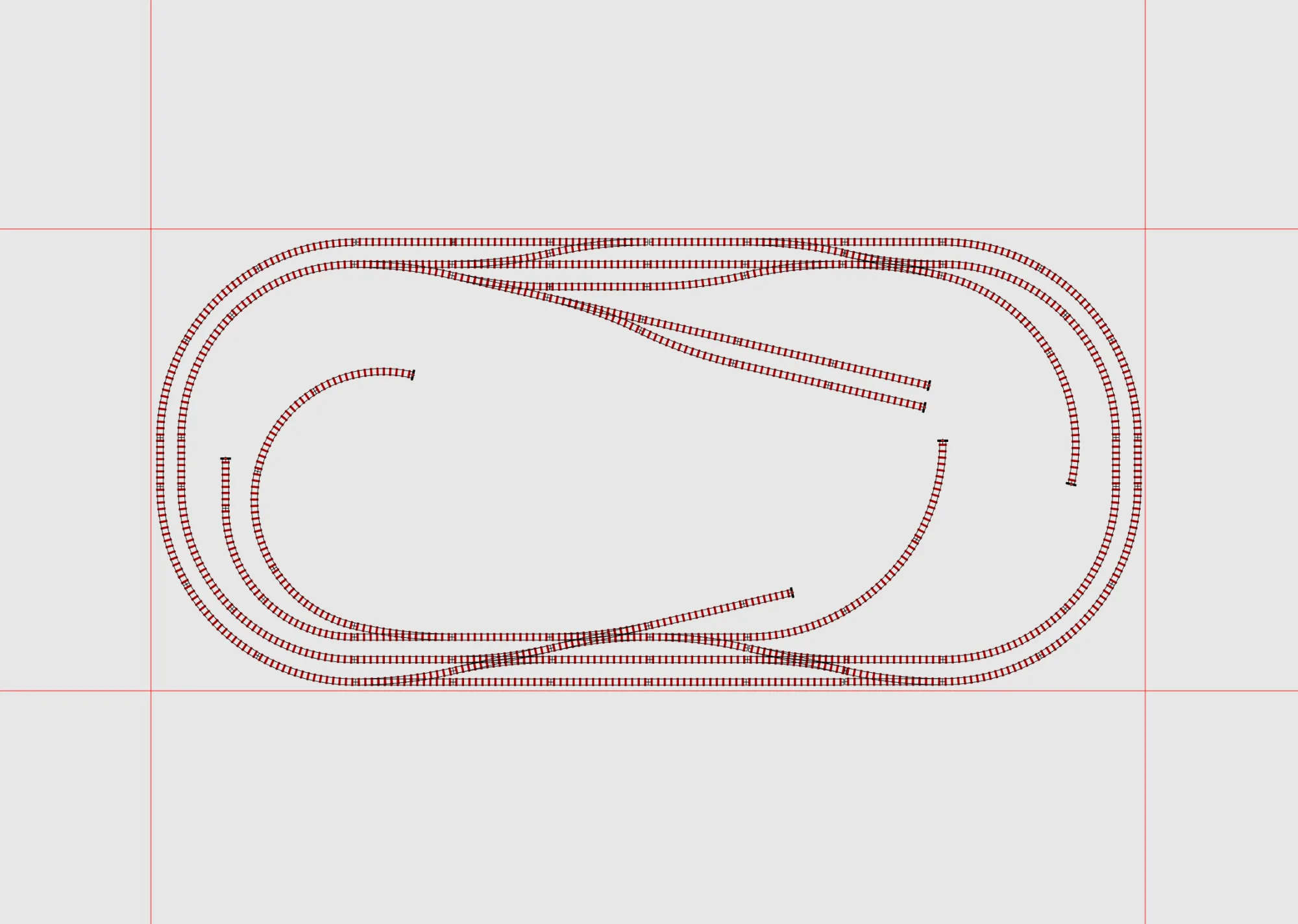 A Z gauge track plan in the 2D view